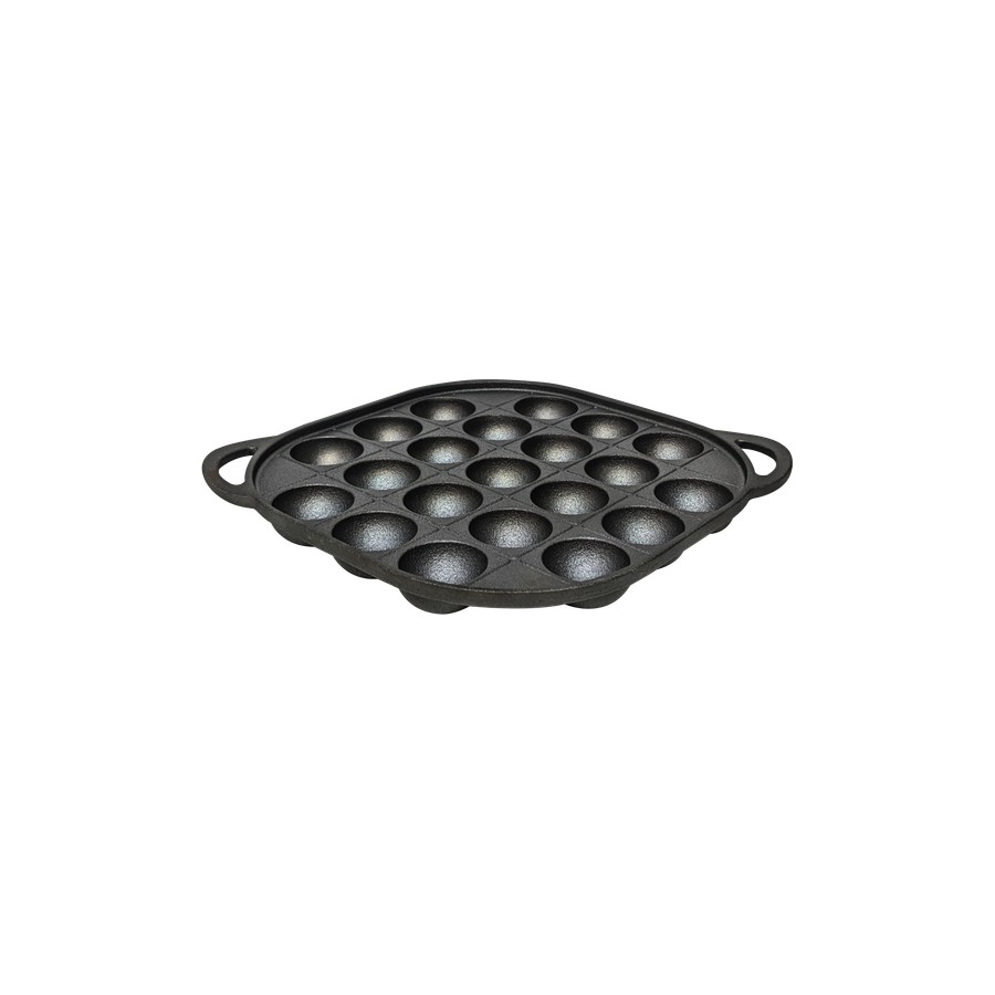 Kyyte Pre-Seasoned Cast Iron Appe Pan with 2 Side Handle 21 CAVITY