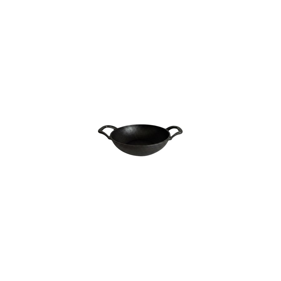 Kyyte Pre-Seasoned Cast Iron Kadai with 2 Side Handle 26 CM