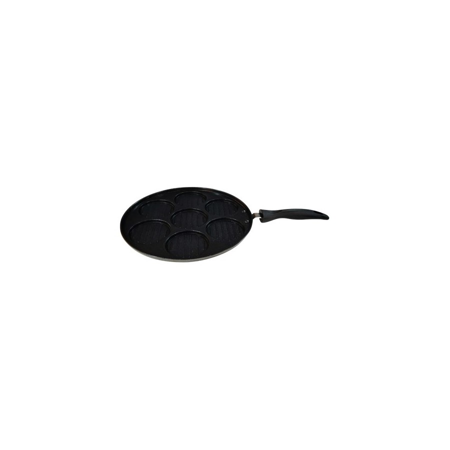 Kyyte Pre-Seasoned Cast Iron Mini Uttapam Tawa 7 CAVITY