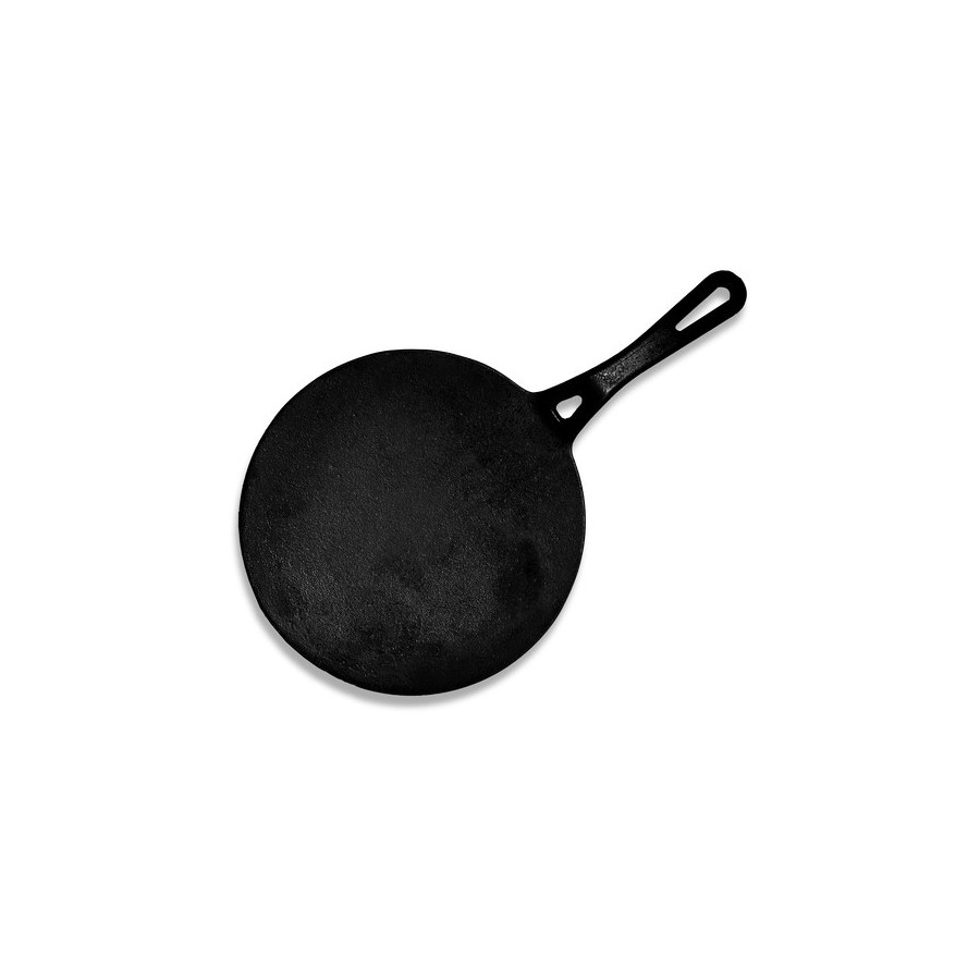 Kyyte Pre-Seasoned Cast Iron Concave Tawa with Long Handle 28 CM