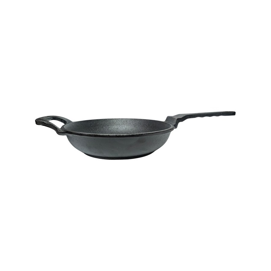 Kyyte Pre-Seasoned Cast Iron Frying Pan with Long & Side Handle 24 CM