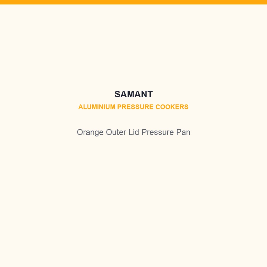 Orange Outer Lid Pressure Pan