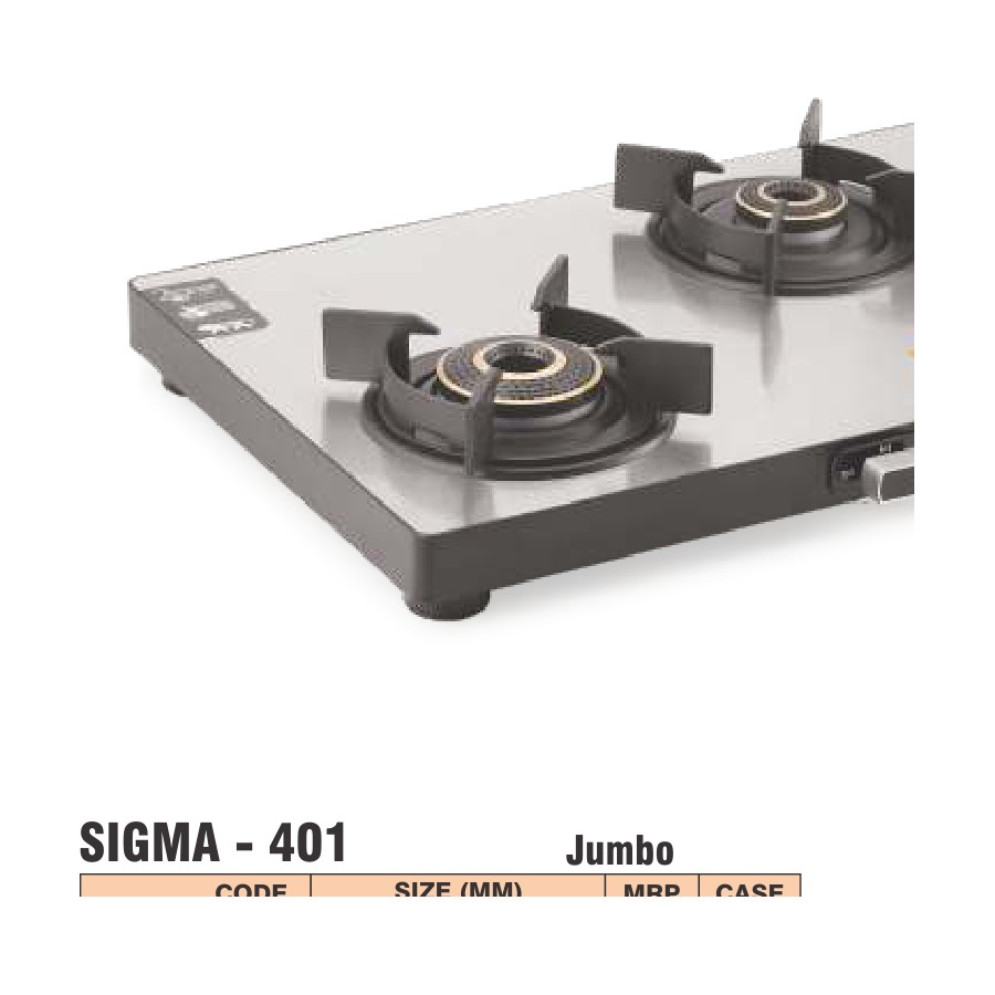 Orange Sigma 401 Jumbo 4 Burner LPG Gas Stove