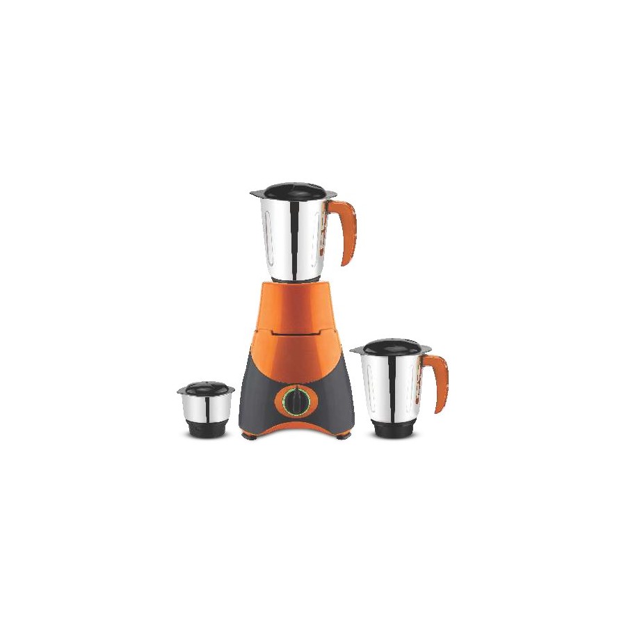 Orange Cosmo Chrome 750W Mixer Grinder - 3 Jar