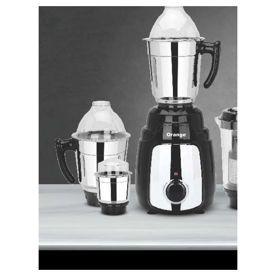 Orange Globe-4 1250W Mixer Grinder - 4 Jar (Metallic)