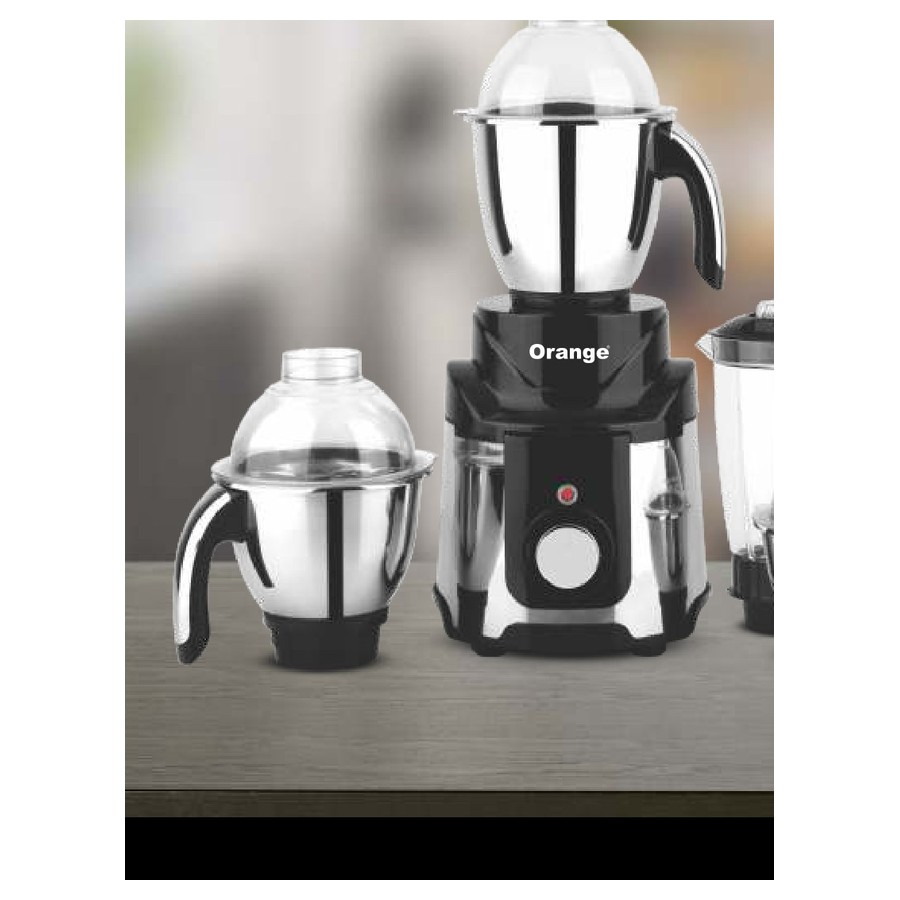 Orange Steelex Metallic 1250W 3 Jar Mixer Grinder - 3 Jar (Metachrome)