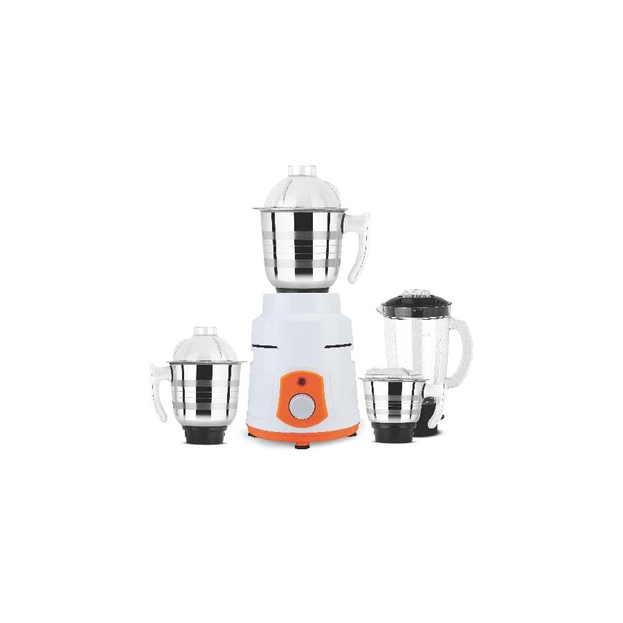 Orange New Hotel Machine 4 1400W Mixer Grinder - 4 Jar