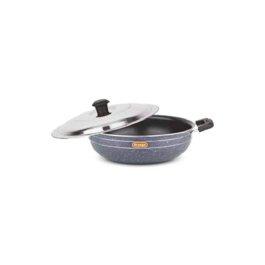 Orange Deep Kadai (With S.S. Lid) 210 mm (1.5 Ltr)