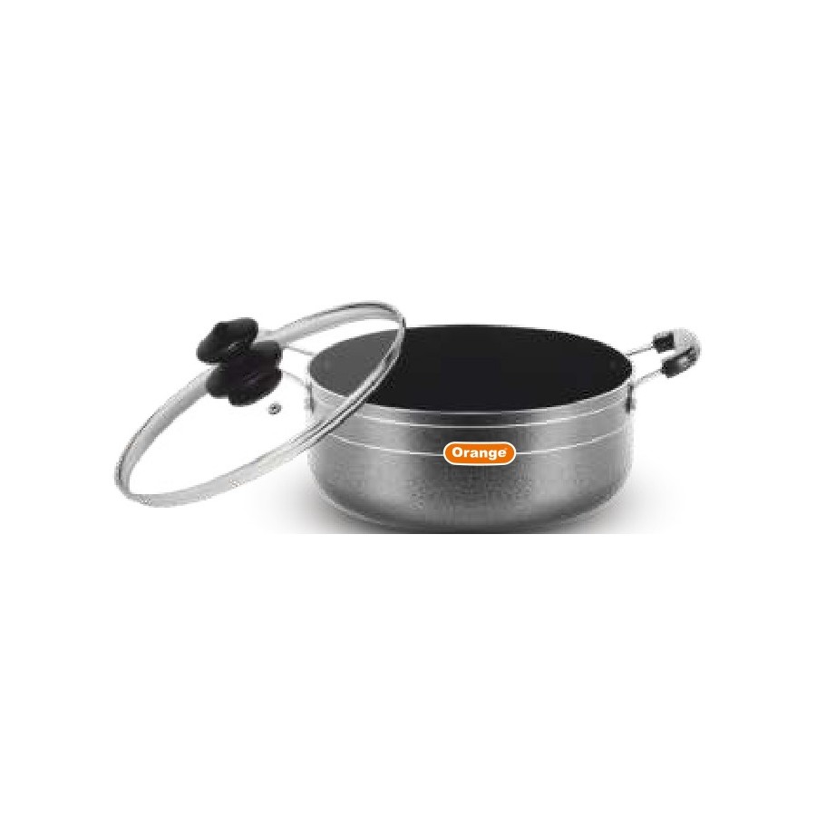 Orange Cassrole (With Glass Lid) 200 mm (2.2 Ltr)