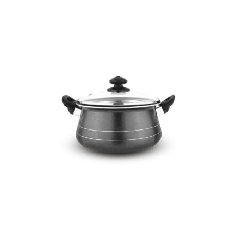 Orange Handi (With Glass Lid) 220 mm (3.7 Ltr)