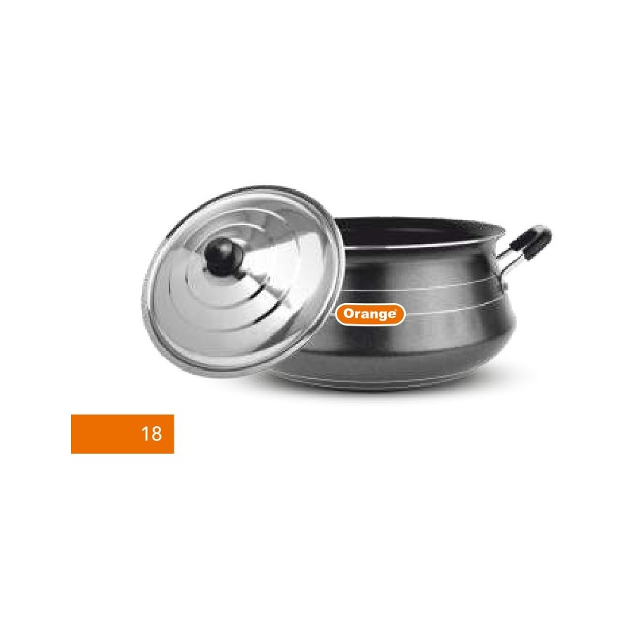 Orange Gravy Pot (With S.S. Lid) 335 mm (11.5 Ltr)