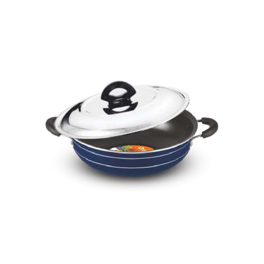 Orange Deep Kadai (With S.S. Lid) Induction Base 230 mm (2 Ltr)