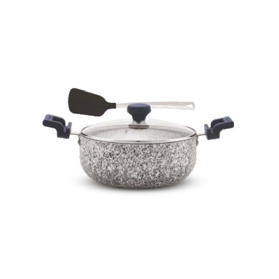 Orange Casserole (With Glass Lid) (free Nylon Turner) 240 mm