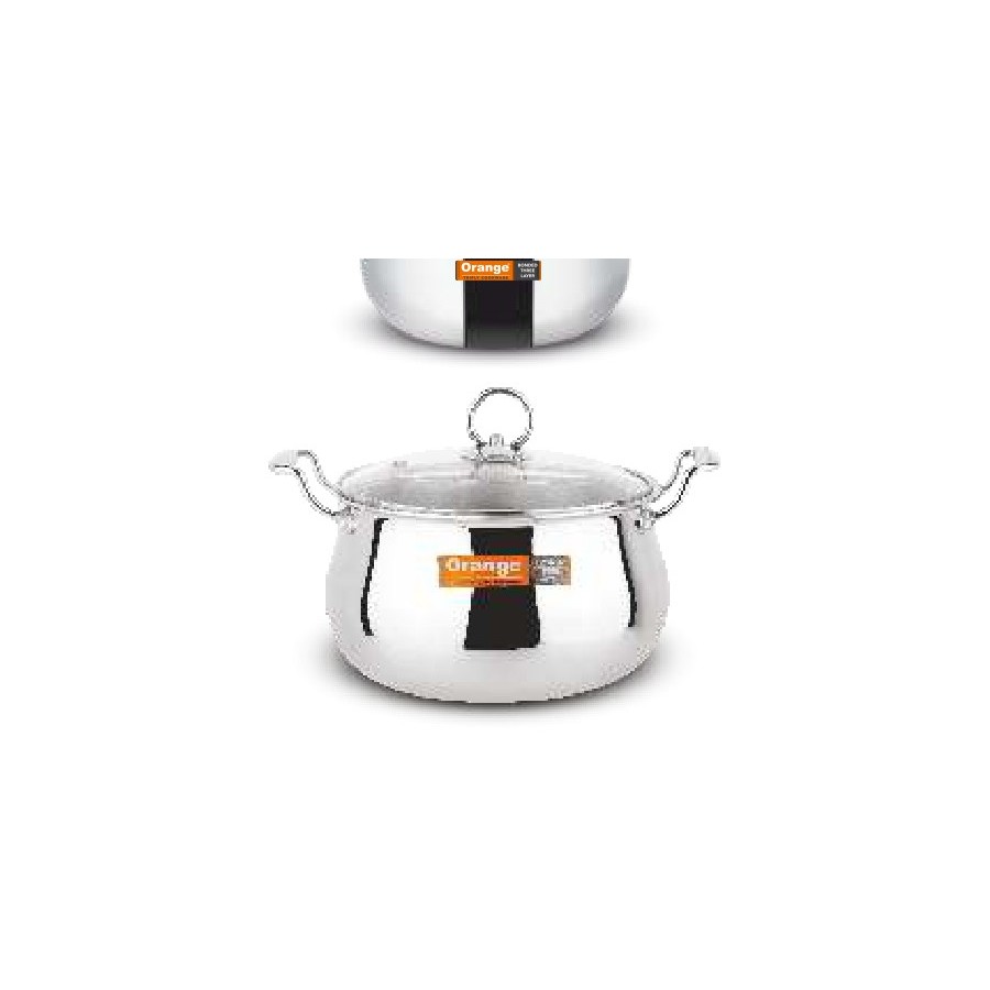 Orange Handi (With Glass Lid) 200 mm (4 Ltr)