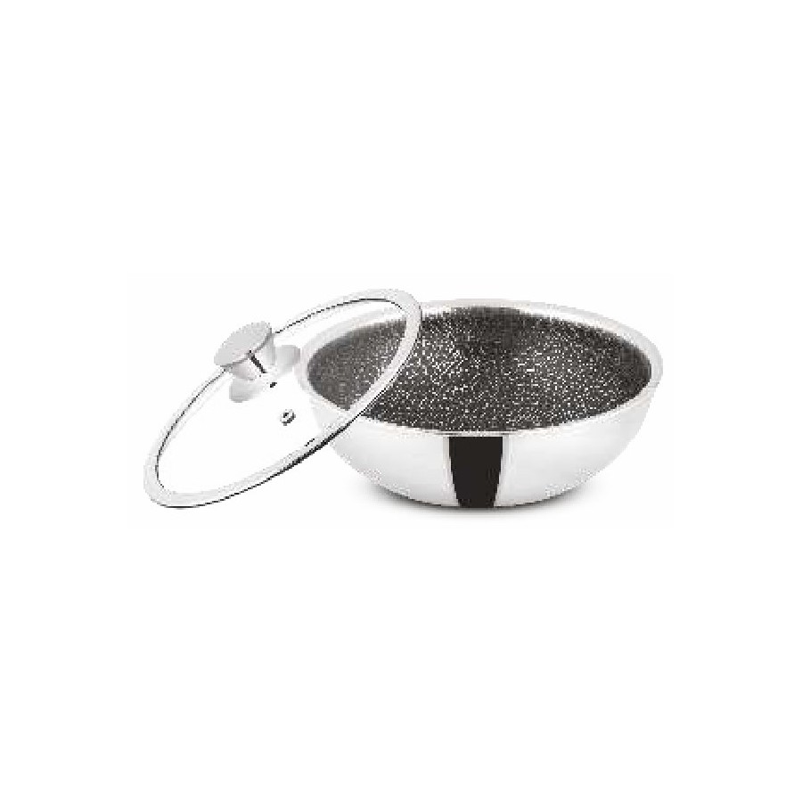 Orange Tasra (With Glass Lid) 260 mm (3.5 Ltr) [OTPC679]