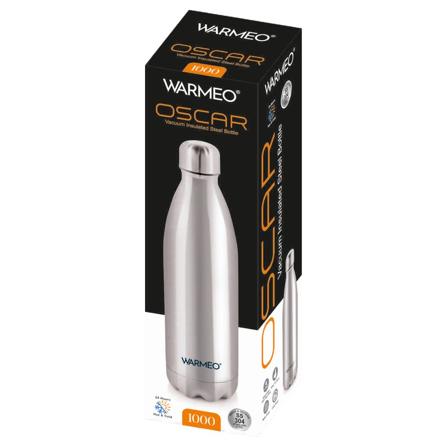 Warmeo Active Vacuum Insulated Steel Flask - 1000 ml