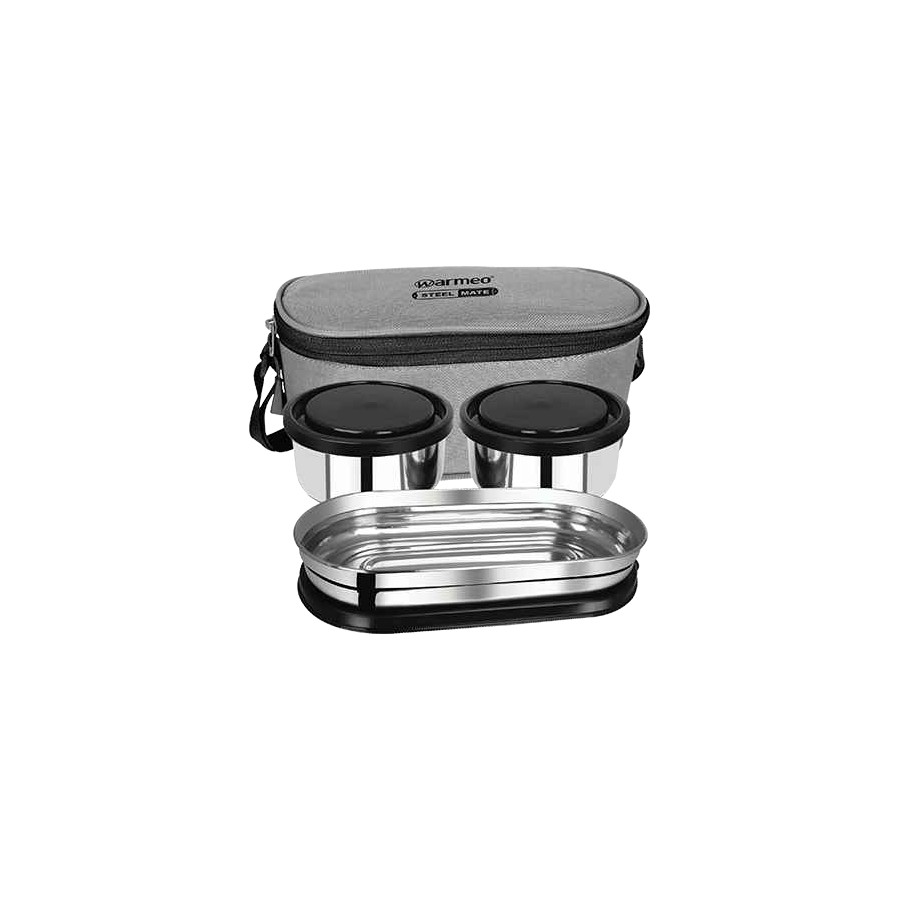 Warmeo Prime Softline Lunch Pack - Executive Combo (300 ml + Steel Chapati Box)