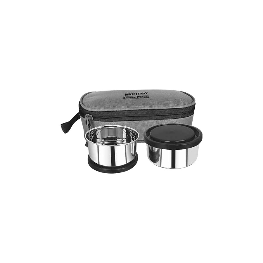 Warmeo Lunch Time Softline Lunch Pack - Executive Combo (300 ml x 2 + Steel Chapati Box)