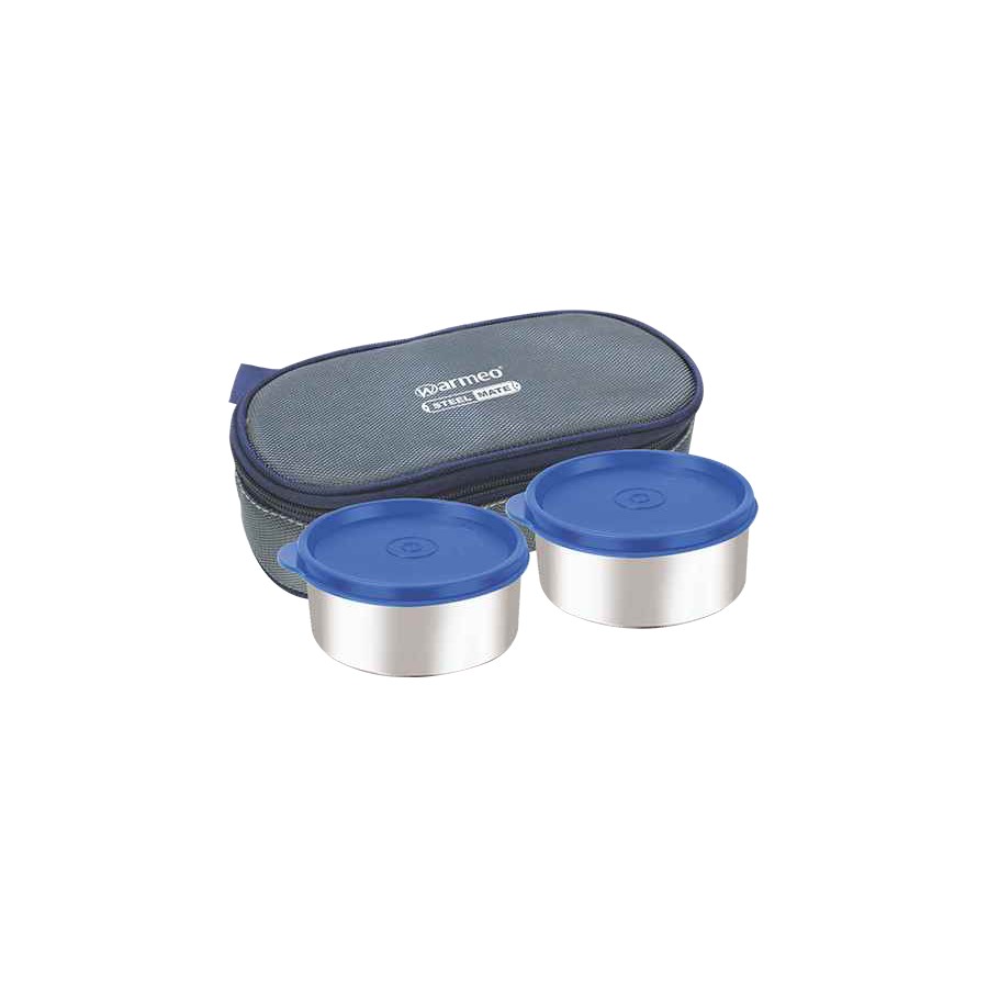 Warmeo Bite Refrigerator Safe Lunch Pack - Meal Combo (Small + Med + Big + 400 ml Steel Tumbler)