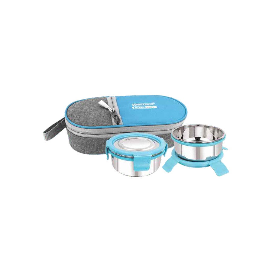 Warmeo Click N Lock Softline Lunch Pack - Executive Combo (300 ml x 2 + PP Chapati Box)